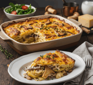  Zapiekanka Ziemniaczana z boczniakami