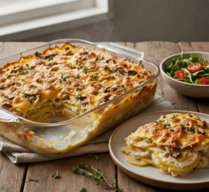  Zapiekanka Ziemniaczana z boczniakami