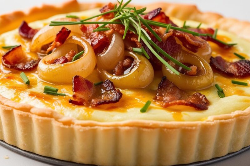 Tarta z boczkiem i karmelizowaną cebulą również jako tartaletki na impreze