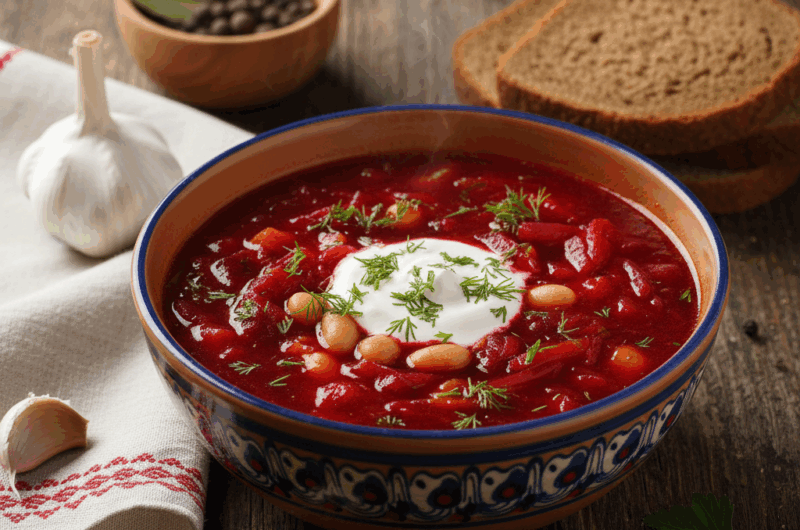 Barszcz ukraiński z fasolą