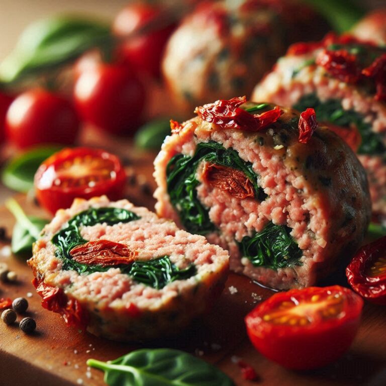 kotlety z indyka ze szpinakiem i mozzarellą