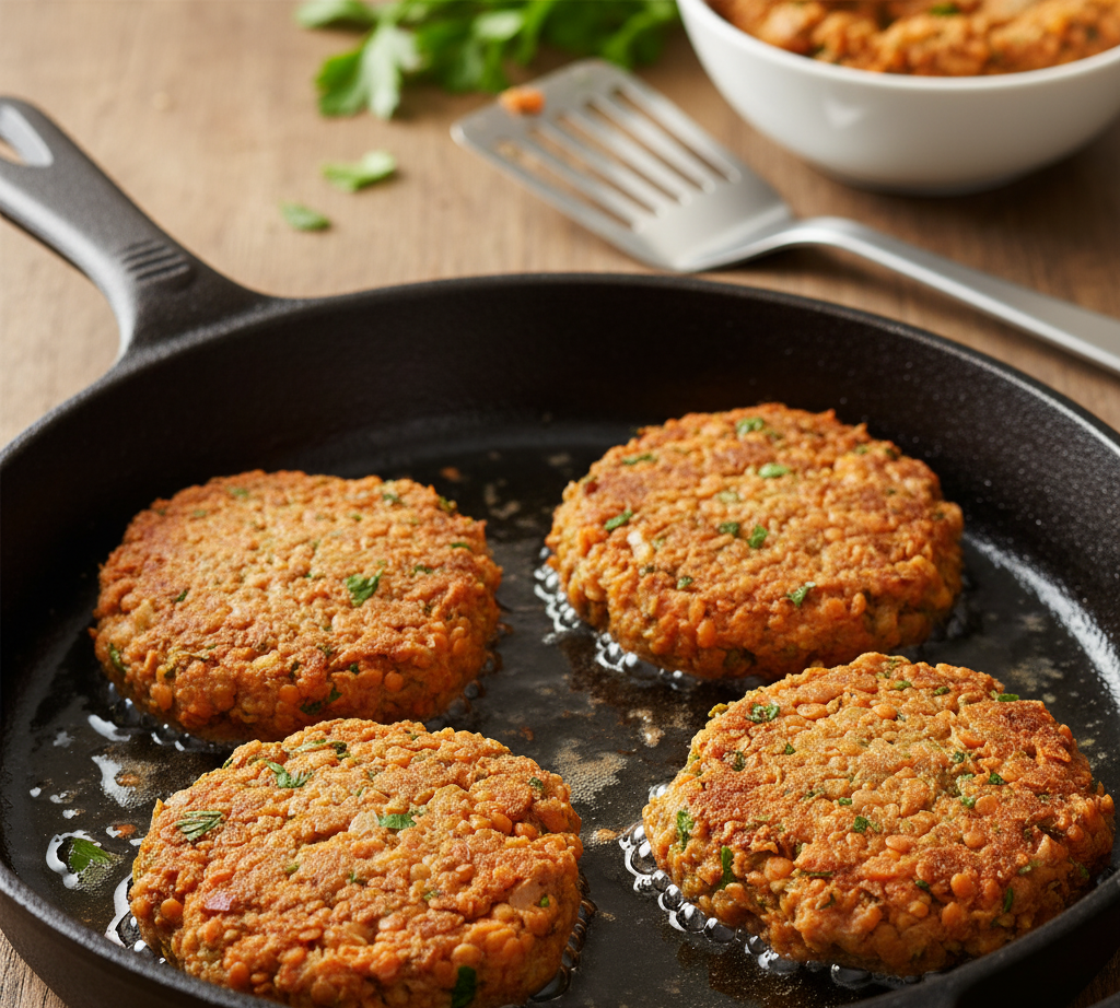 kotlety z soczewicy 2 kotlety z soczewicy