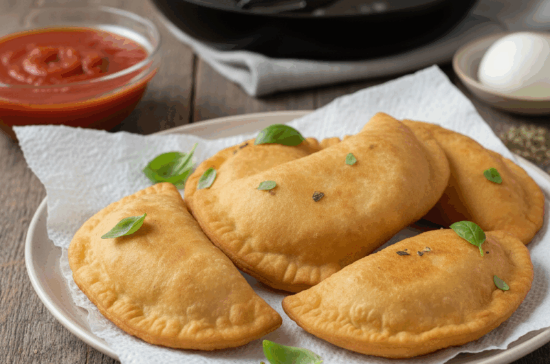 Panzerotti z mozzarellą - włoski fast food