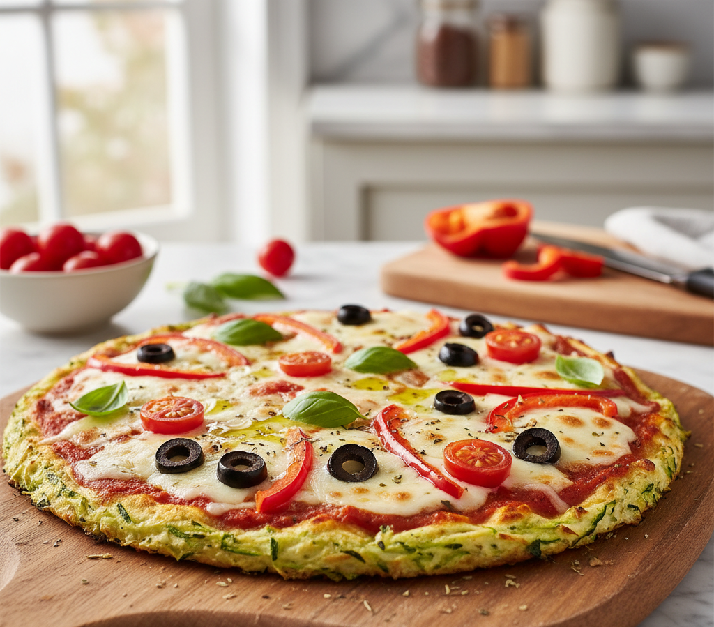 pizza na spodzie z cukini2 pizza na spodzie z cukinii