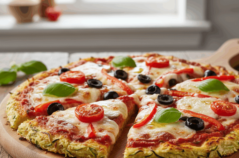 Pizza na spodzie z cukinii