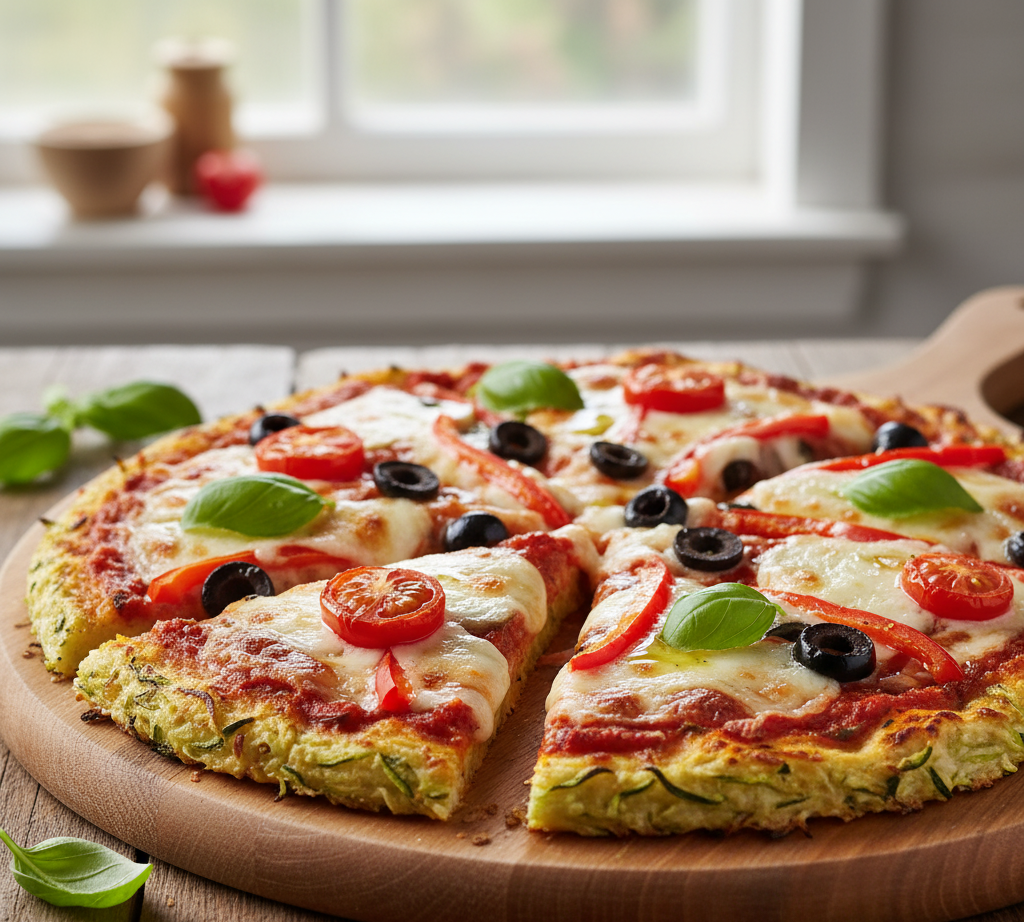 pizza na spodzie z cukini3 pizza na spodzie z cukinii