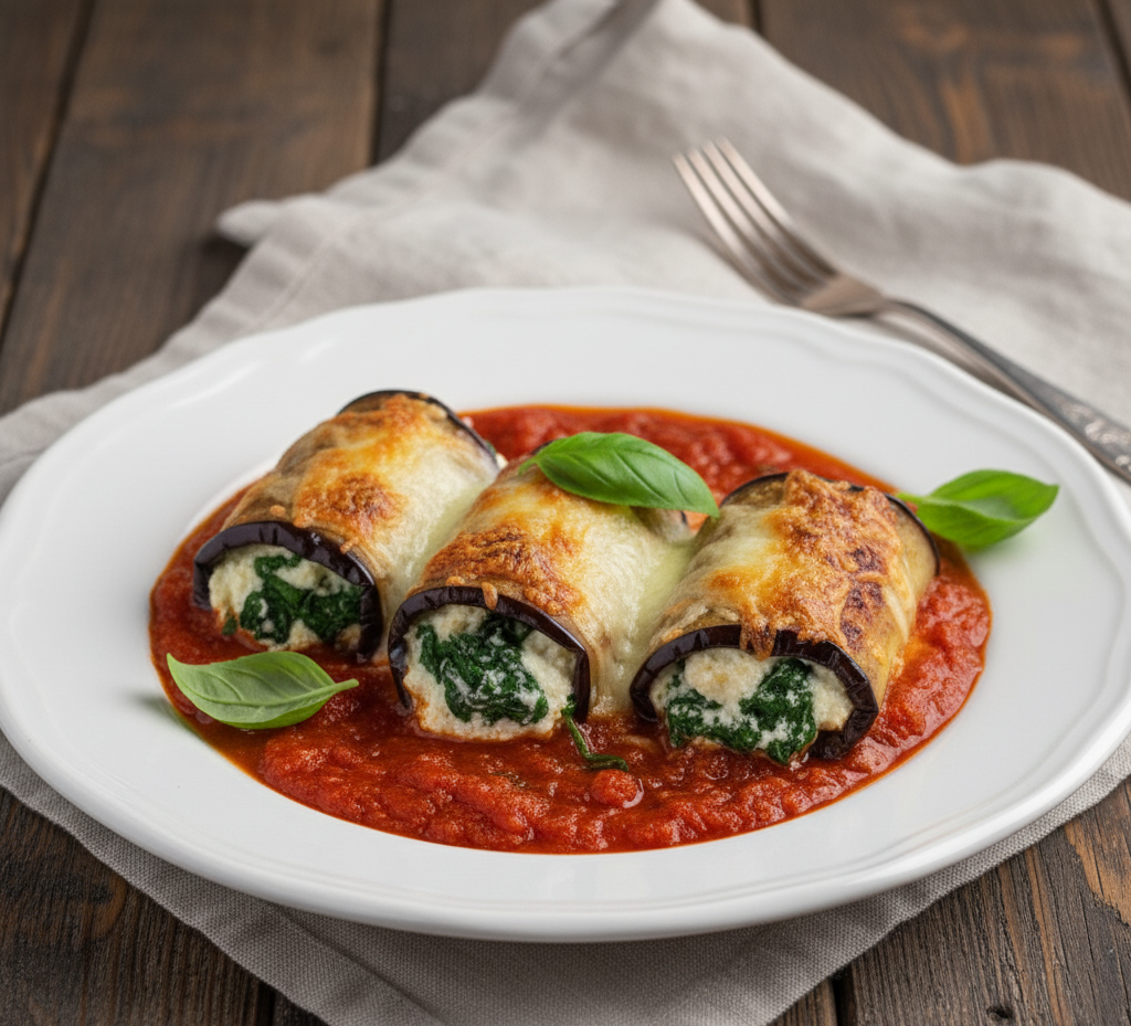 Roladki z bakłażana