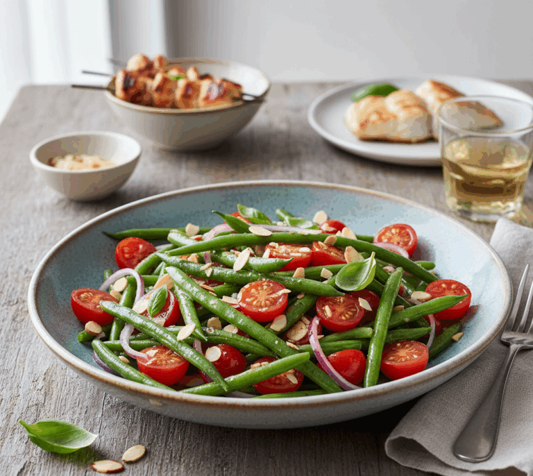 Sałatka z zielonej fasolki szparagowej