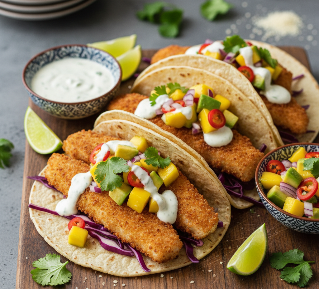 tacos z dorszem i salsa mango tacos z dorszem i salsą mango