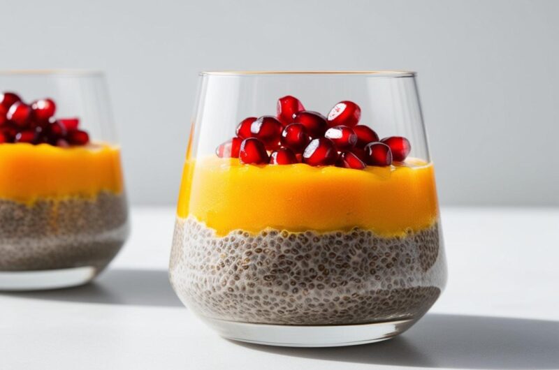 chia z musem mango i granatem