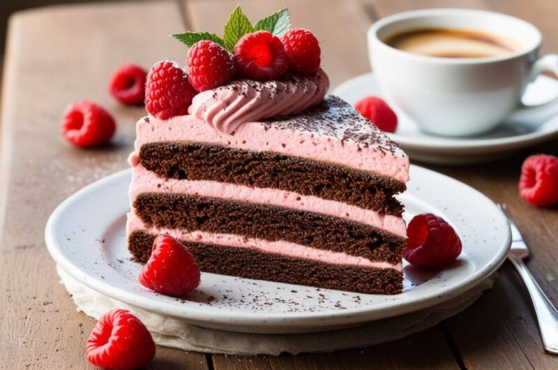 Ciasto czekoladowe z malinami