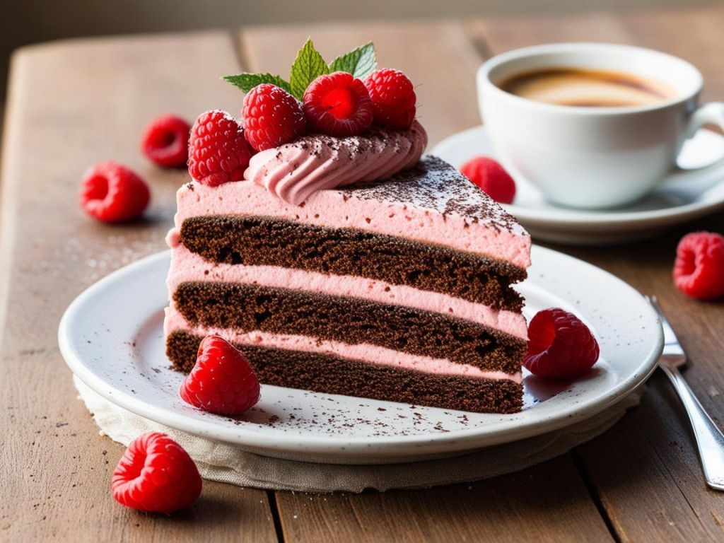 Ciasto czekoladowe z malinami