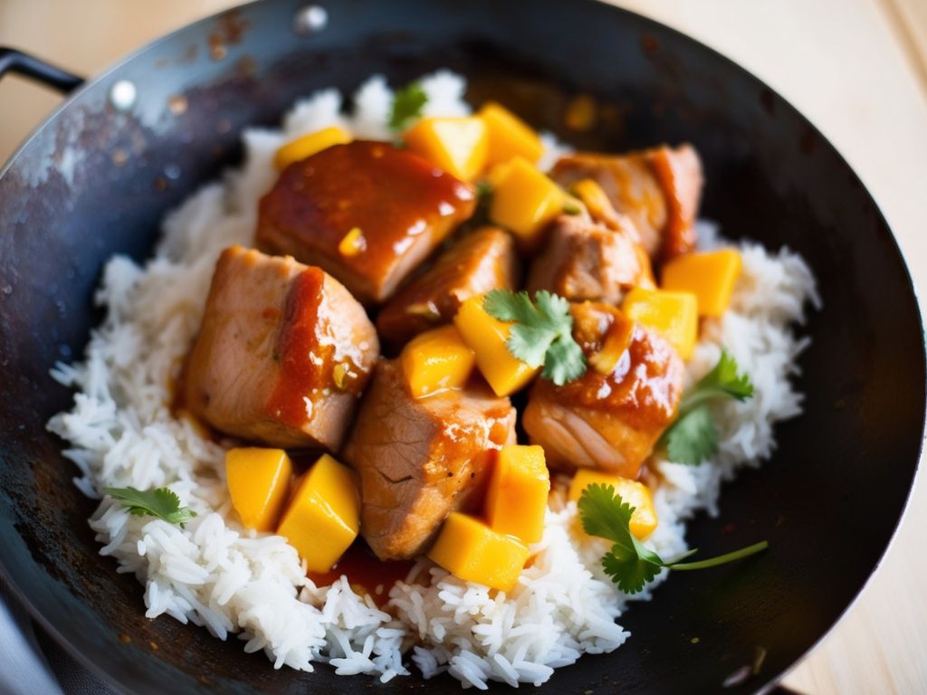 Wieprzowina po chińsku z mango