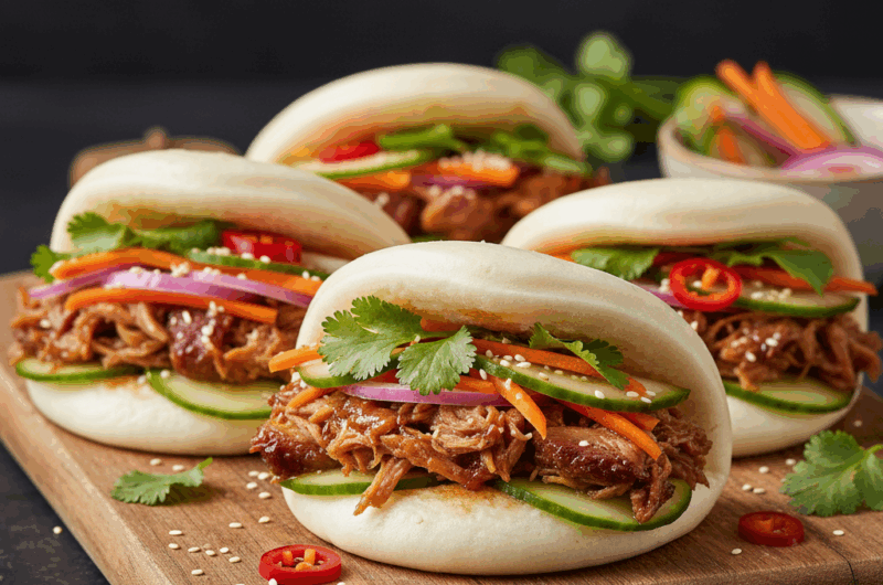 Bao Buns z Pulled Pork i Piklami