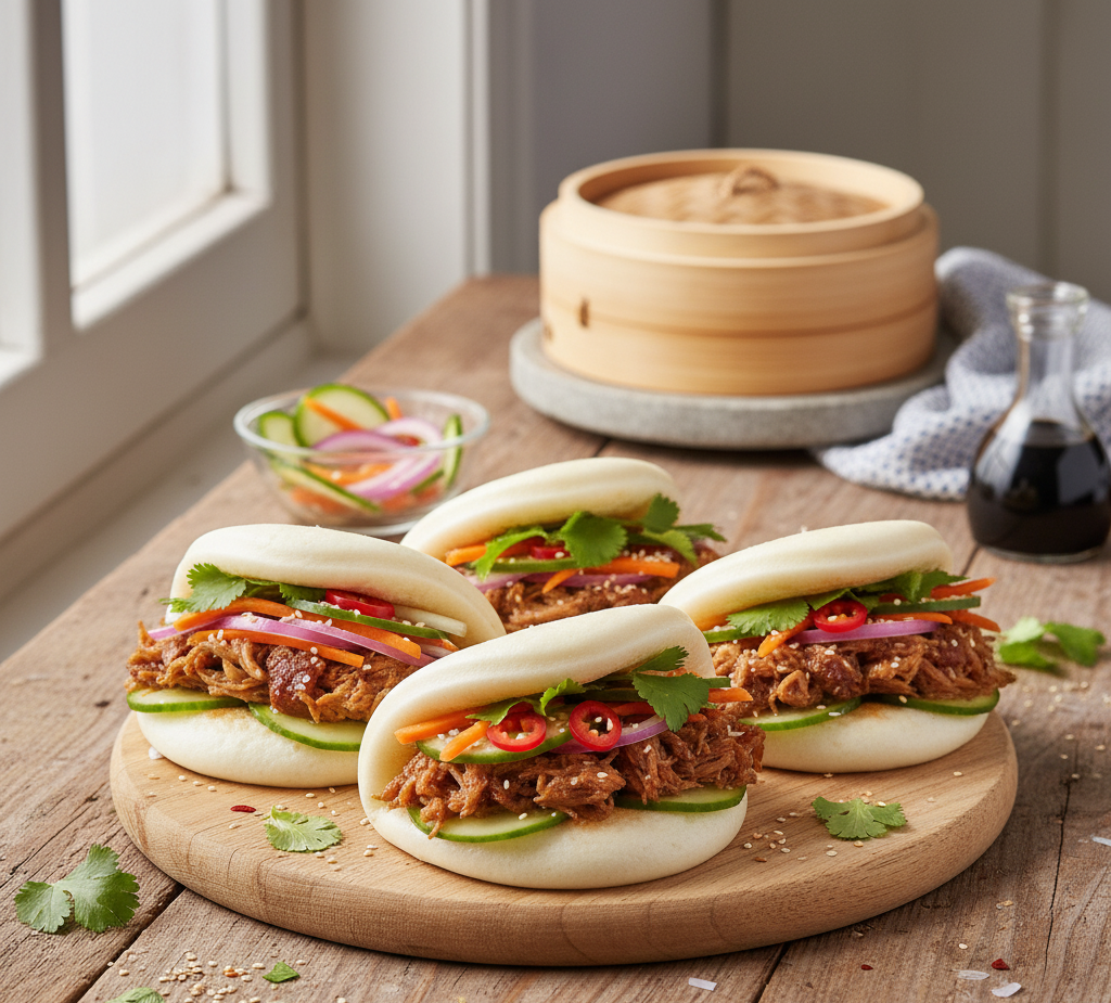 Bao Buns z Pulled Pork i Piklami Bao Buns