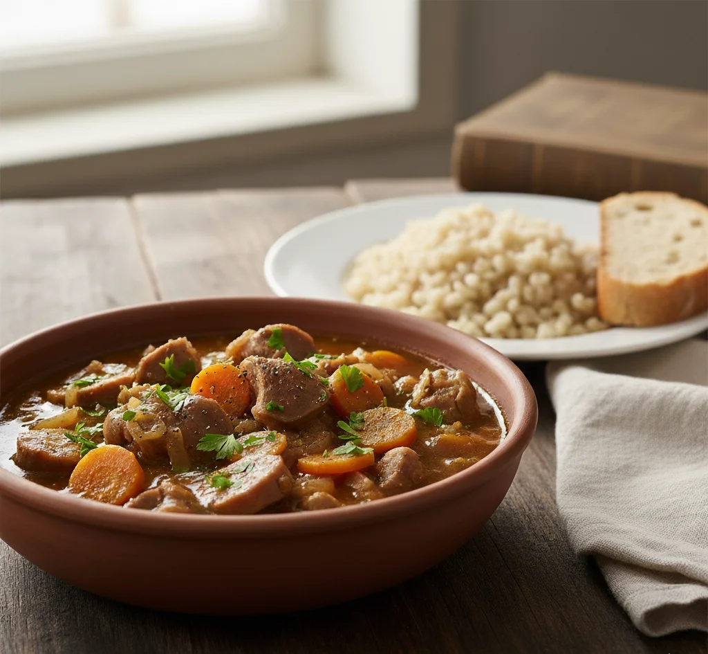 Gulasz z żołądków drobiowych