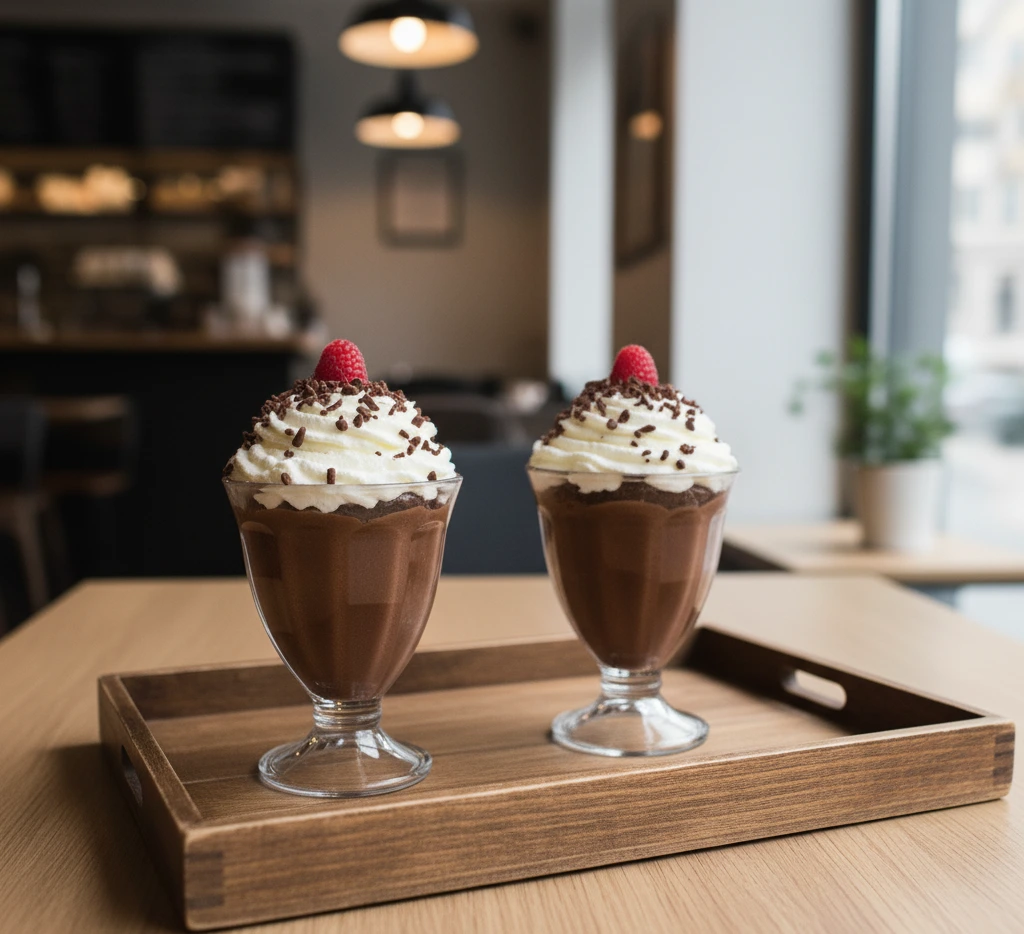 Krem czekoladowy z bitą śmietaną