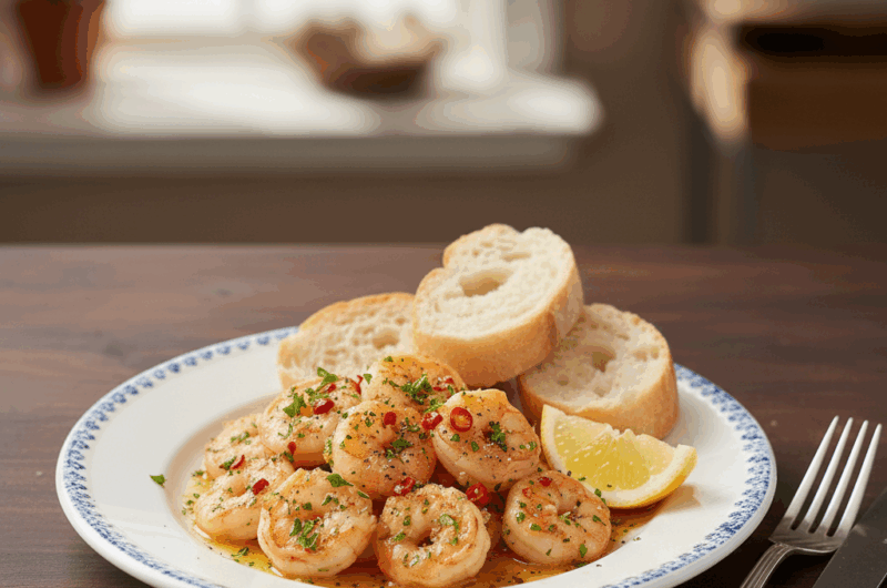 Krewetki w maśle czosnkowym