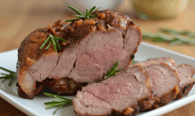 Pieczeń jagnięca z rozmarynem i czosnkiem