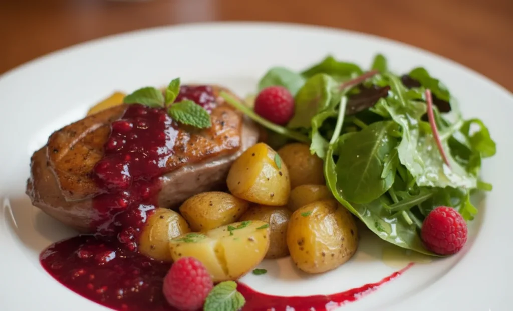 Pieczona piers z kaczki 1 pieczona pierś z kaczki