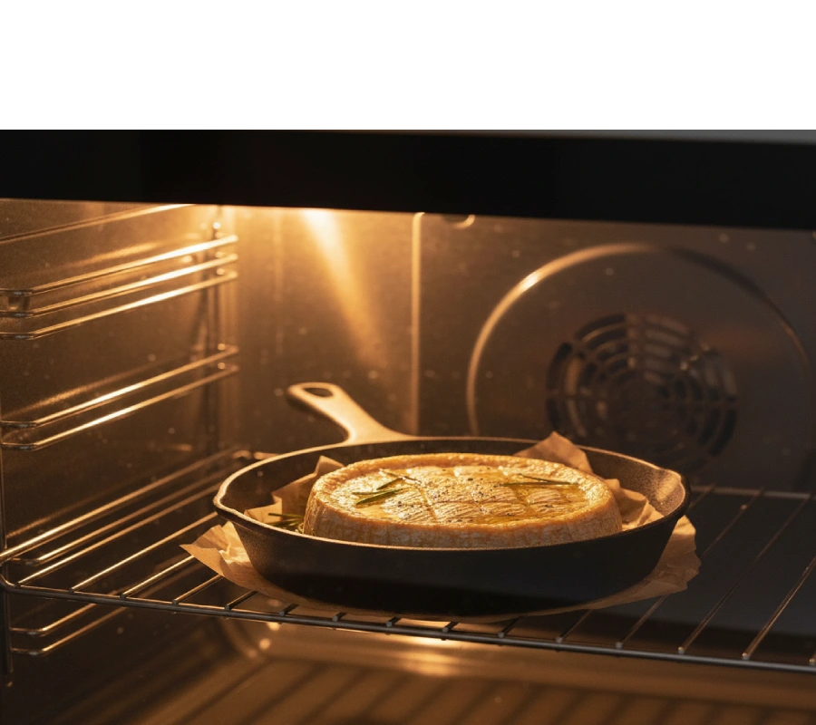 Pieczony camembert z żurawiną i orzechami