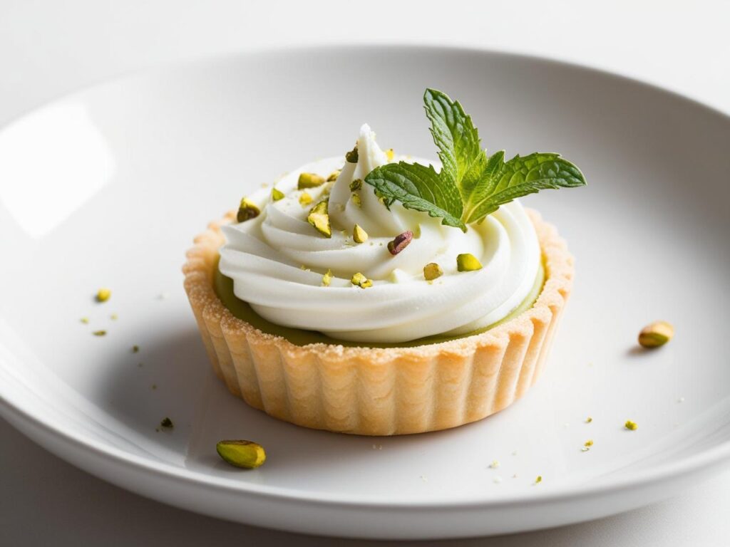 Tartaletki z białą czekoladą i pistacjami