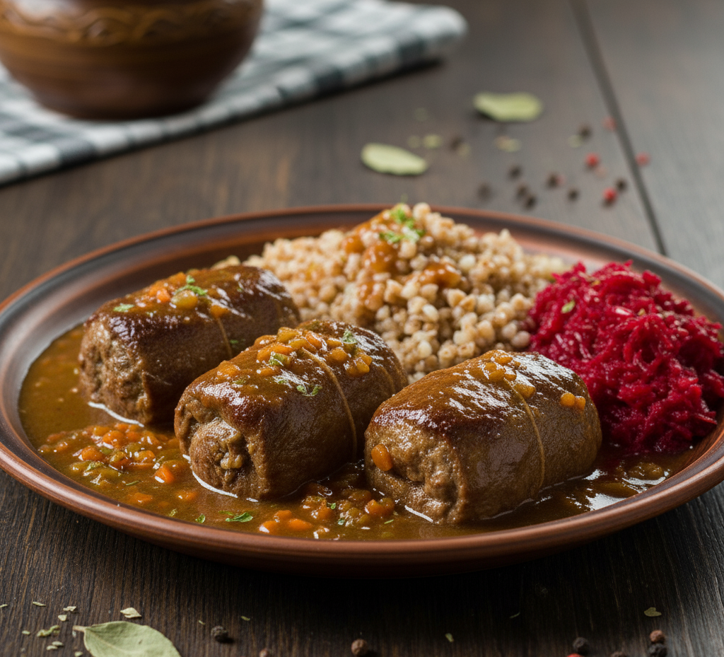 Zrazy wolowe w sosie wlasnym Zrazy wołowe w sosie własnym