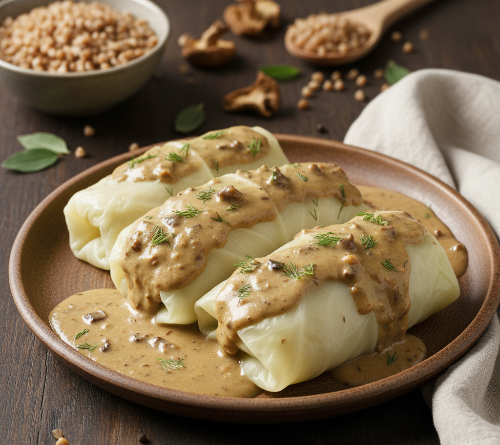 gołąbki z kaszą gryczaną