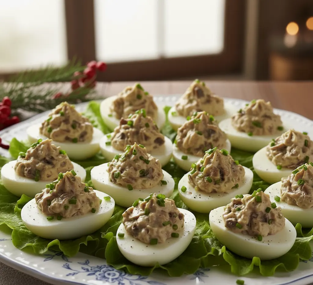 jajka faszerowane pieczarkami Jajka faszerowane pieczarkami