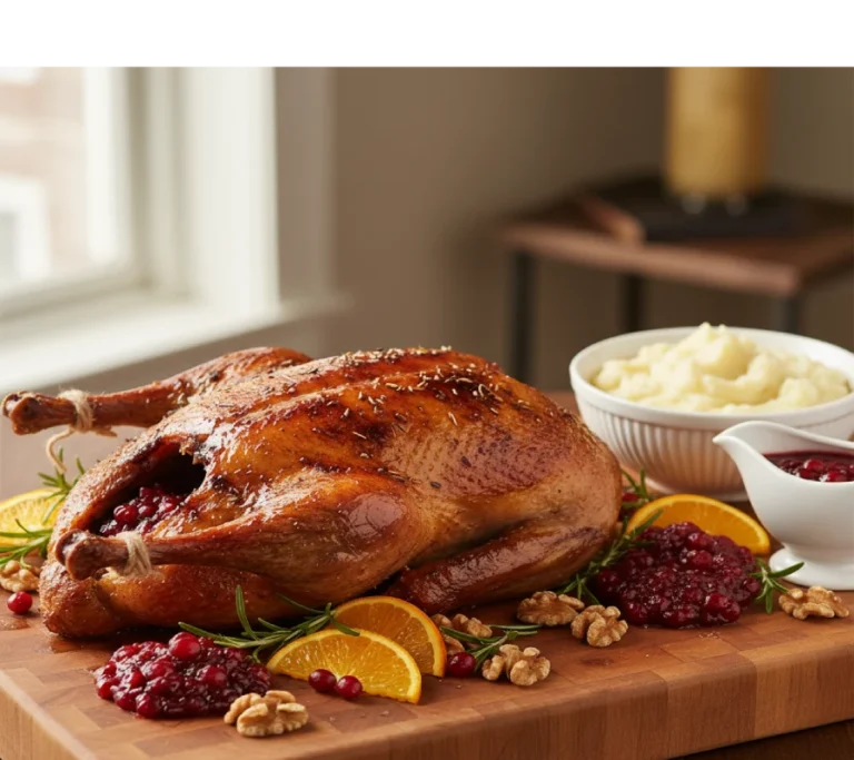 Kaczka pieczona z żurawiną