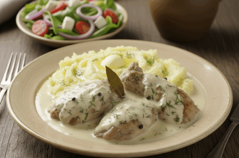 Królik w śmietanie z koperkiem