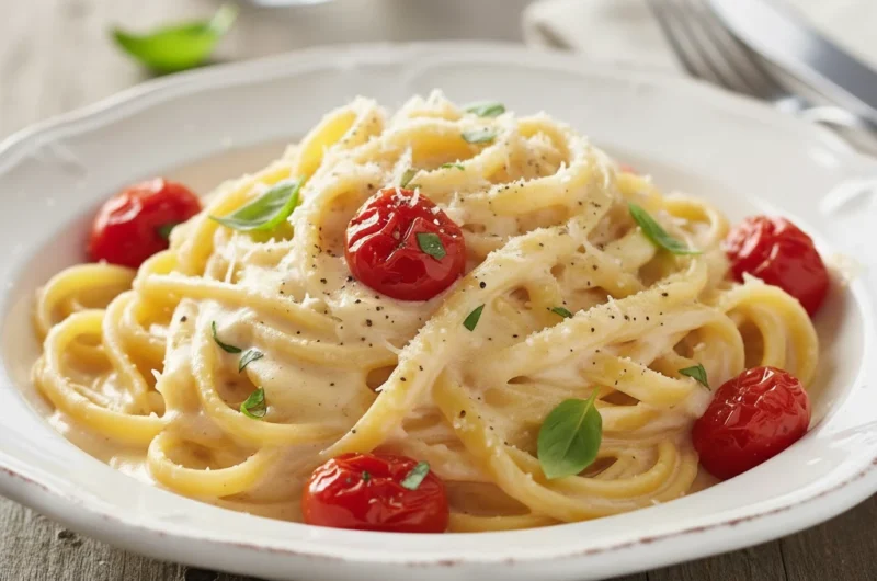 Tagliatelle z sosem z mascarpone