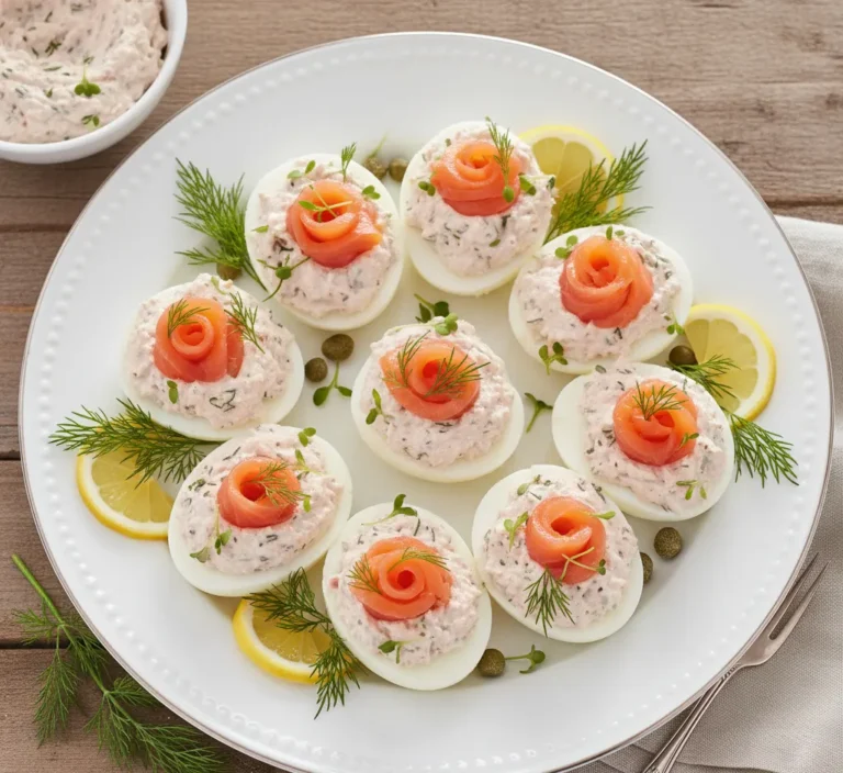 jajka faszerowane łososiem