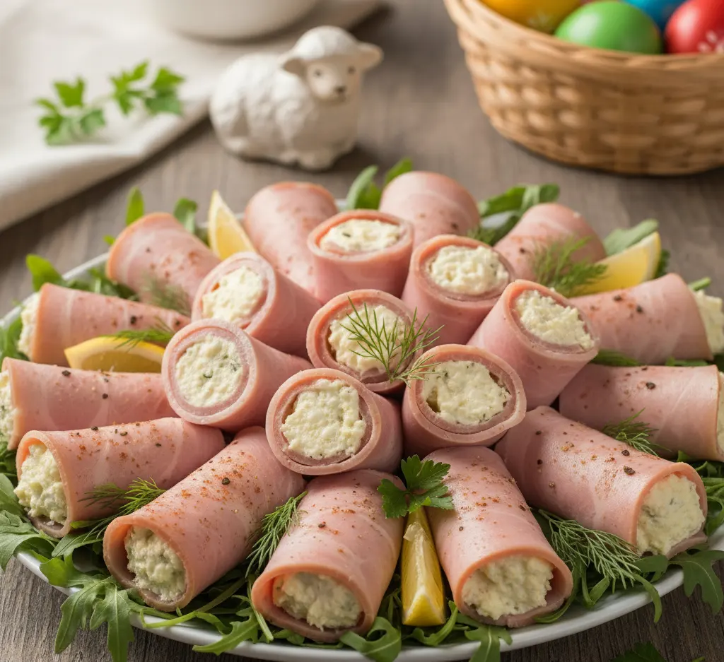 roladki z jajka i szynki roladki z szynki