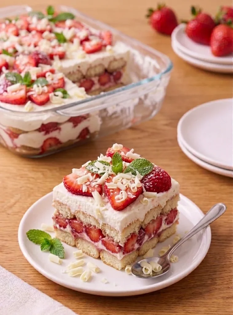 tiramisu z truskawkami 1 tiramisu z truskawkami na biszkoptach