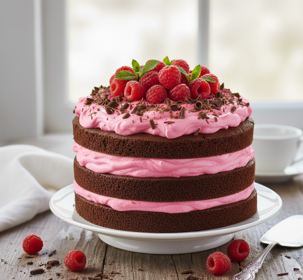 Ciasto czekoladowo-malinowe