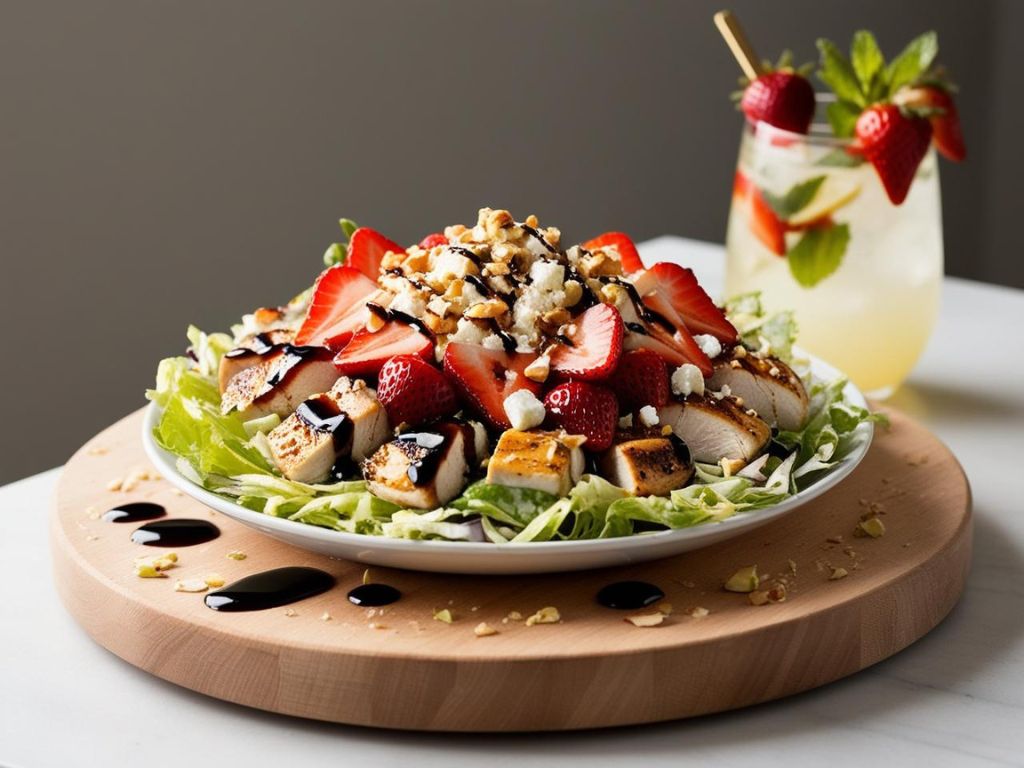 Sałatka z kurczakiem i truskawkami