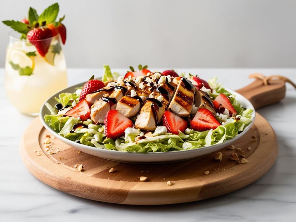 Sałatka z kurczakiem i truskawkami