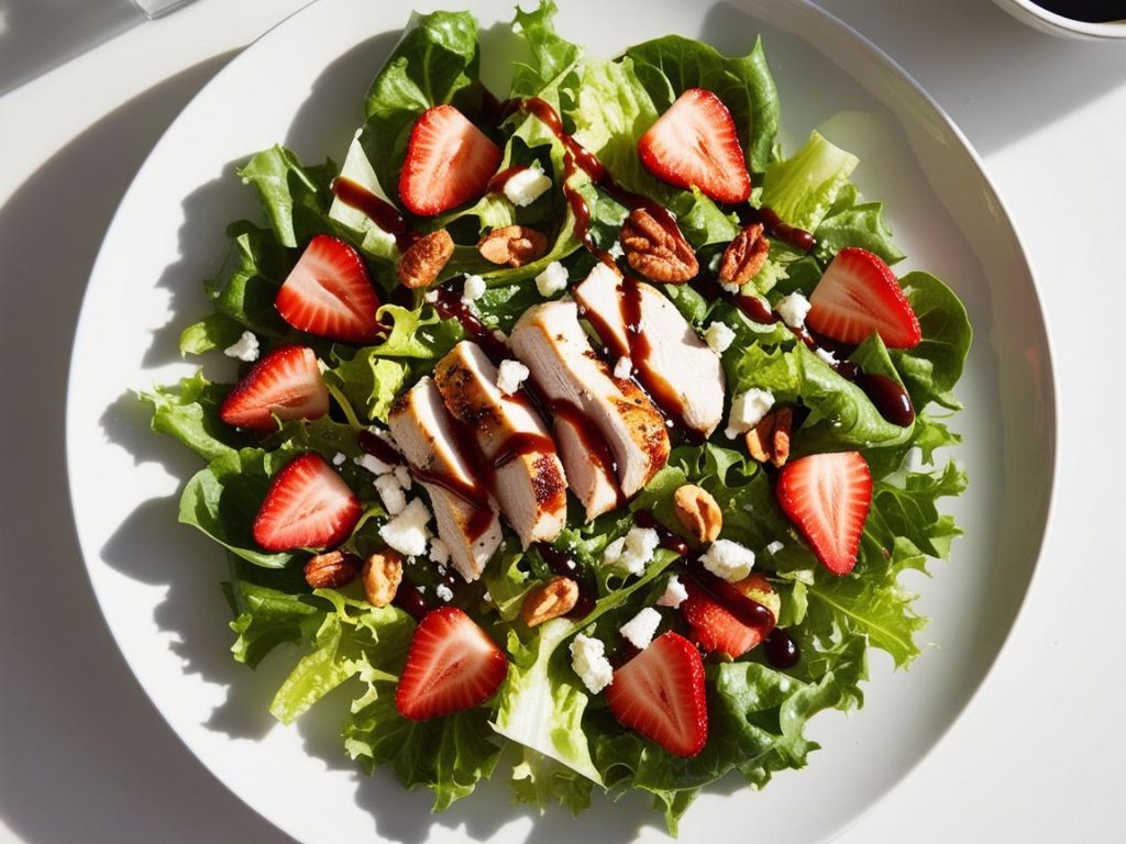 Sałatka z kurczakiem i truskawkami