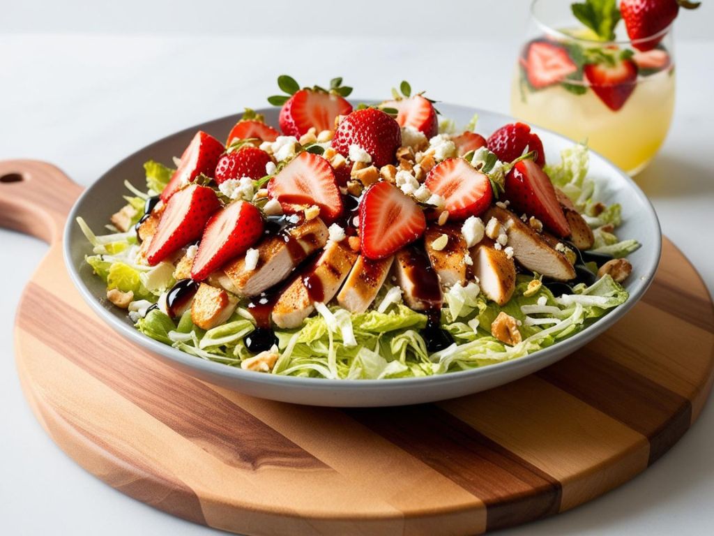 Sałatka z kurczakiem i truskawkami