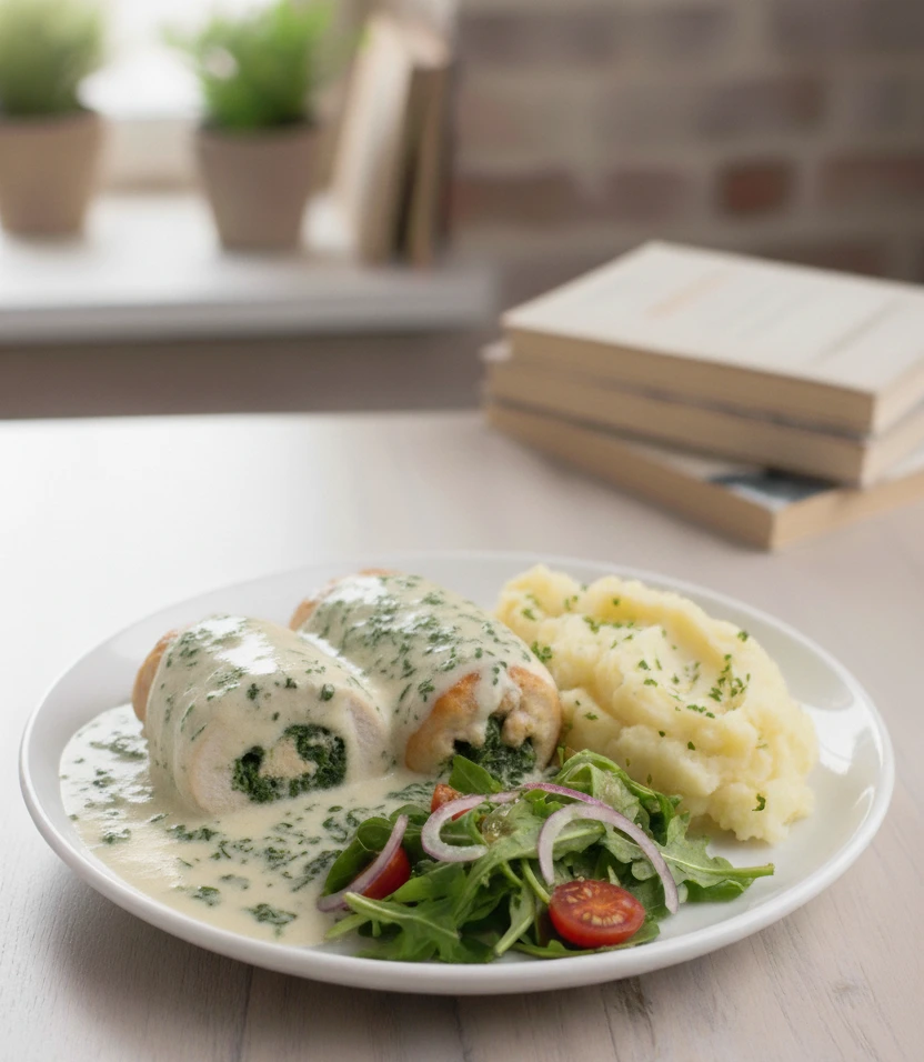 Pierś z kurczaka ze szpinakiem