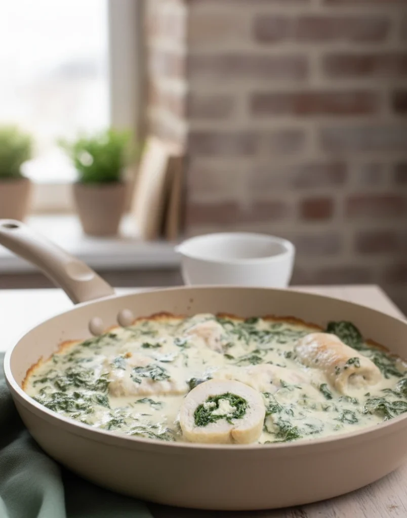 Pierś z kurczaka ze szpinakiem