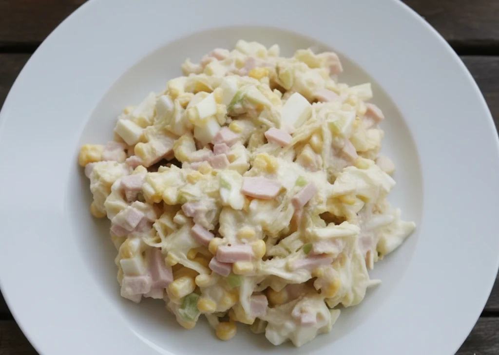 Sałatka z selerem konserwowym i szynką
