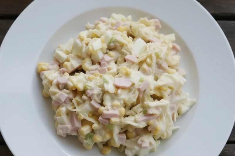 Sałatka z selerem konserwowym i szynką