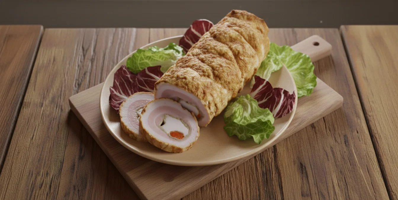 rolada z boczku z mozzarellą i suszonymi pomidorami