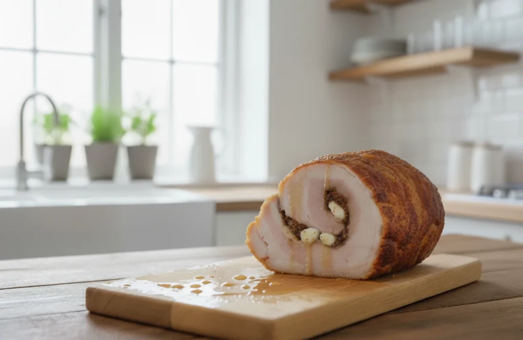 rolada z boczku 2 rolada z boczku z mozzarellą i suszonymi pomidorami