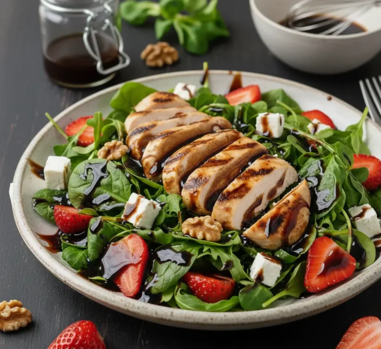 sałatka z kurczakiem i truskawkami