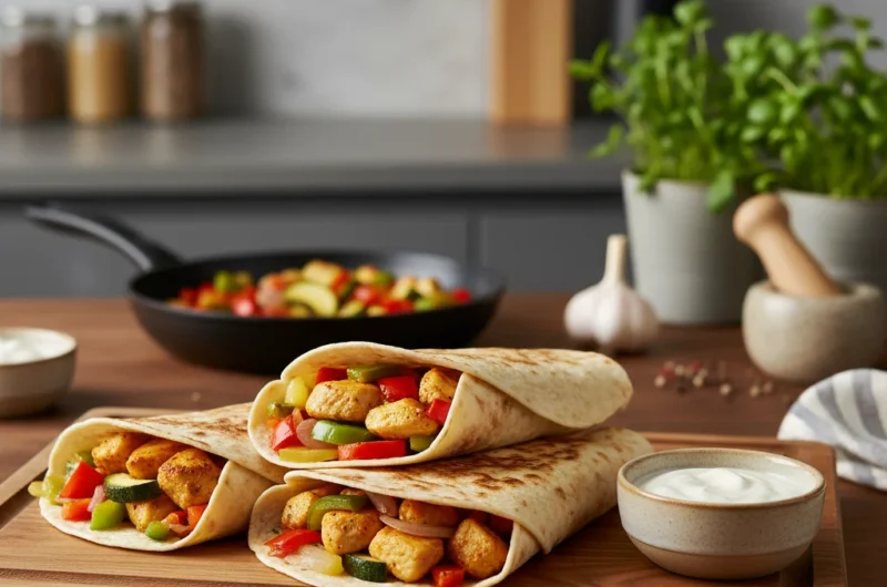 🌯 Tortilla z warzywami i kurczakiem