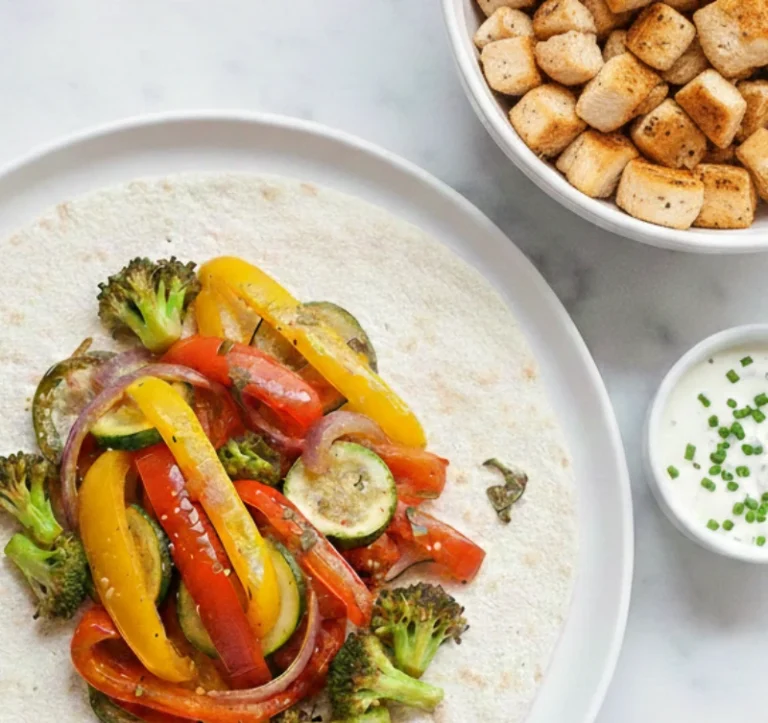 tortilla z warzywami na patelnię i kurczakiem