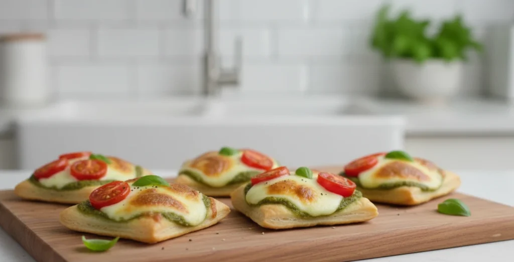Mini pizze z ciasta francuskiego 2 Pizzerki z ciasta francuskiego